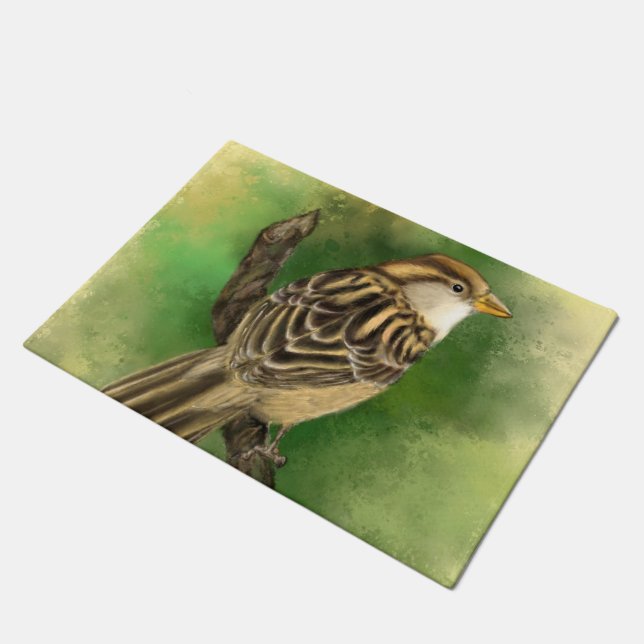 Sparrow Doormat Little Bird (Angled)
