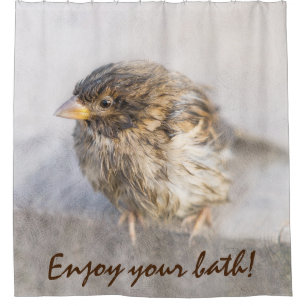 Sparrow - Enjoy Your Bath Shower Curtain