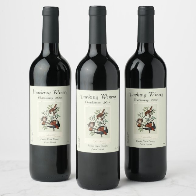 Sparrow hawks wine label (Bottles)