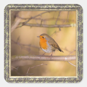 Sparrow In The Woods Square Sticker