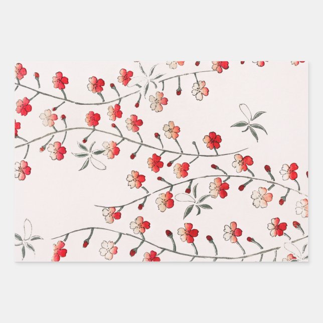 SPARROW IN TREE JAPANESE GIFT WRAPPING SHEETS (Front 2)