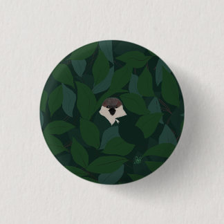 Sparrow is looking! スズメが見てます！ 3 cm round badge