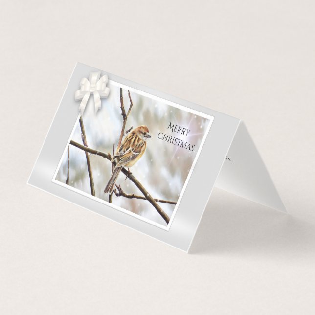 Sparrow on a Branch - Merry Christmas (Front)