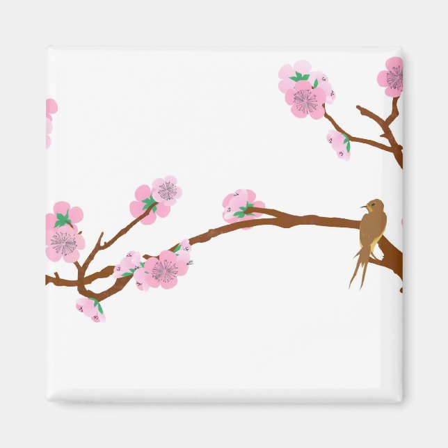 Sparrow on Tree - Magnet (Front)