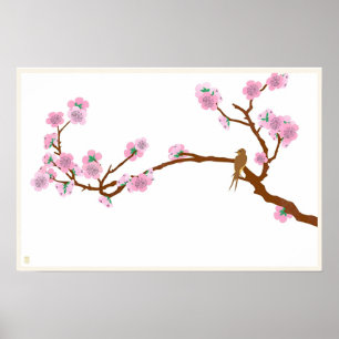 Sparrow on Tree Poster