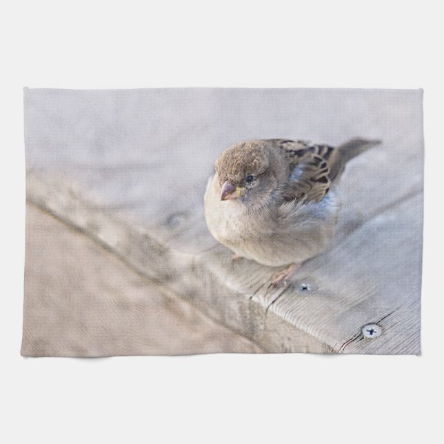 Sparrow - Overweight Tea Towel (Horizontal)