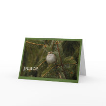 sparrow peace holiday card