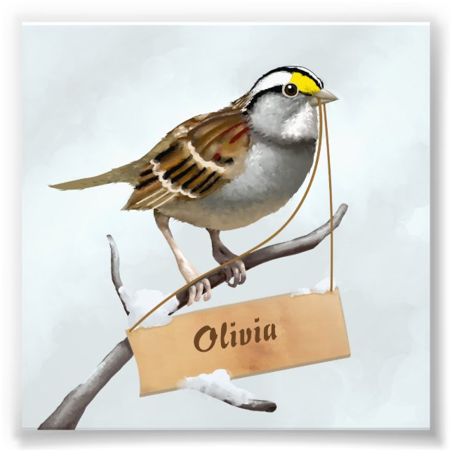 Sparrow Photo Print (Front)