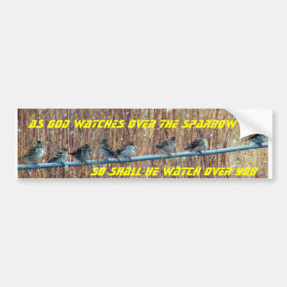 Sparrow scripture bumper sticker