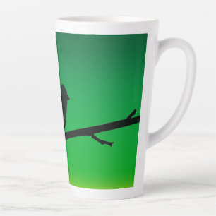 Sparrow Silhouette On Limonene Latte Mug