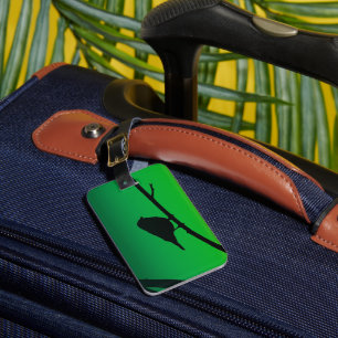 Sparrow Silhouette On Limonene Luggage Tag