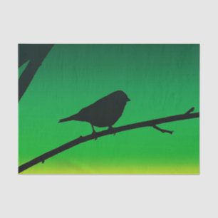 Sparrow Silhouette On Limonene Tissue Paper