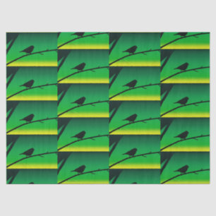 Sparrow Silhouette On Limonene Tissue Paper