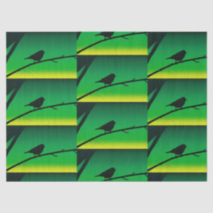 Sparrow Silhouette On Limonene Tissue Paper