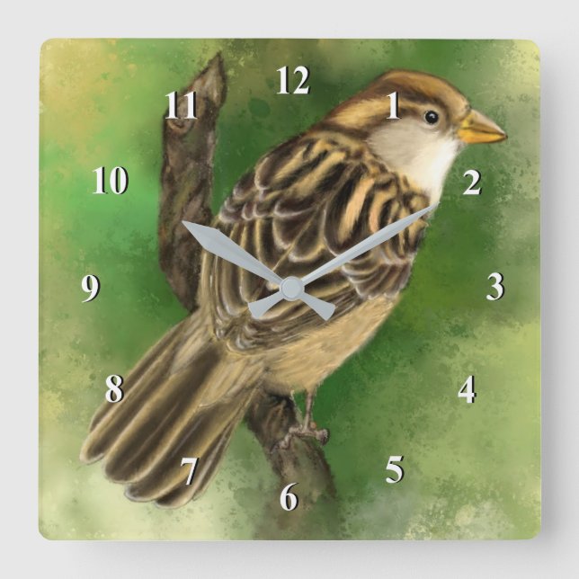Sparrow Wall Clock Wall Clock (Front)