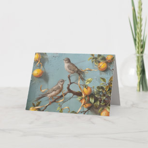 Sparrows - Folded Greeting Card