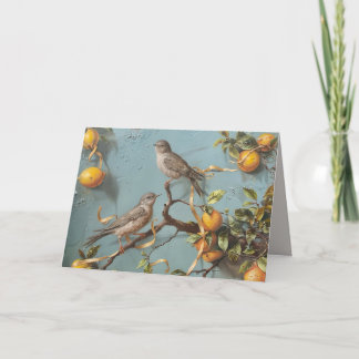 Sparrows - Folded Greeting Card