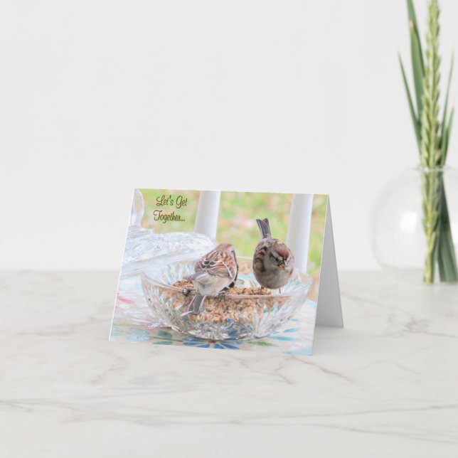 Sparrows - Let's Get Together - Blank Card (Front)