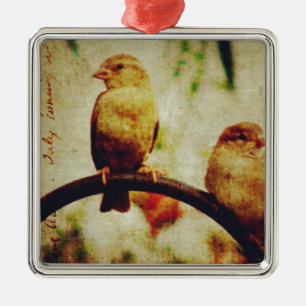 Sparrows Metal Ornament