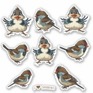 Sparrows Scrapbook Stationery Stickers