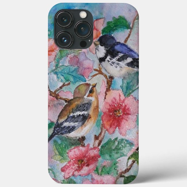 Sparrows Spring Painting Case-Mate iPhone Case (Back)