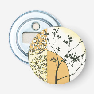 Sparse Tree Silhouette by Megan Meagher Bottle Opener