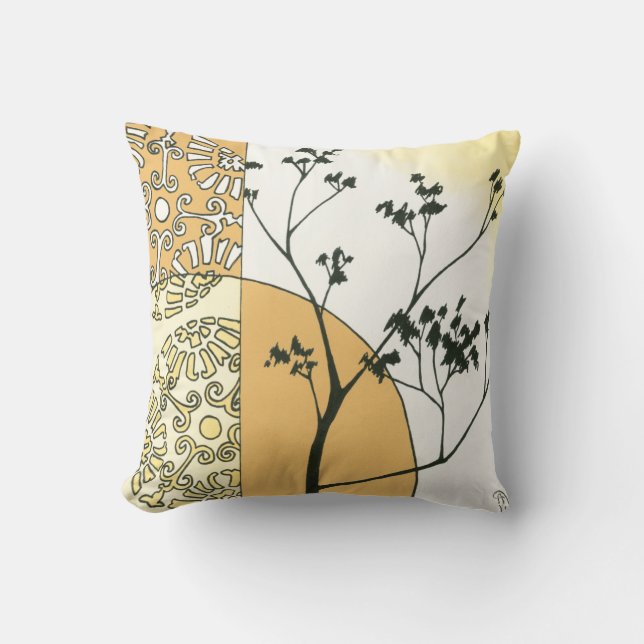 Sparse Tree Silhouette by Megan Meagher Cushion (Front)