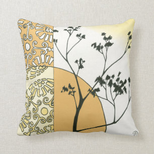 Sparse Tree Silhouette by Megan Meagher Cushion