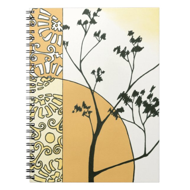 Sparse Tree Silhouette by Megan Meagher Notebook (Front)