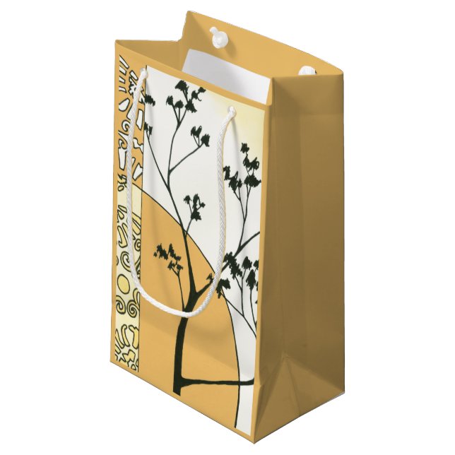 Sparse Tree Silhouette by Megan Meagher Small Gift Bag (Front Angled)