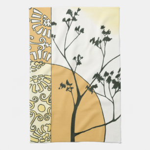 Sparse Tree Silhouette by Megan Meagher Tea Towel