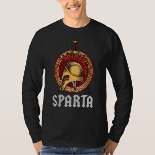 Sparta Helmet Spartan Shield And Sword Greece Warr T-Shirt