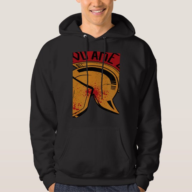 Sparta Helmet You Are Unstoppable Fitness Motivati Hoodie (Front)