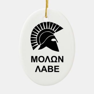Sparta molon labe ceramic tree decoration