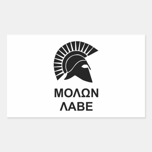Sparta molon labe rectangular sticker (Front)