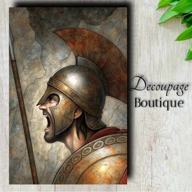 Spartan Battle Cry Decoupage Tissue Paper (Spartan Battle Cry Decoupage Tissue Paper)