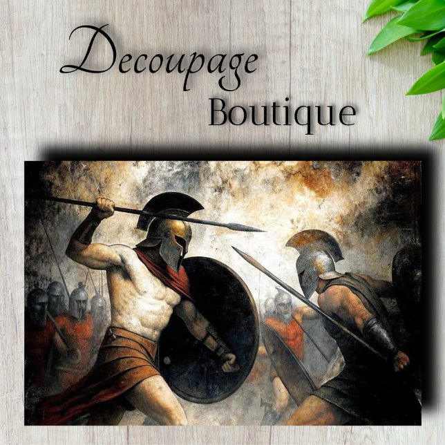 Spartan Battle Decoupage Tissue Paper (Spartan Battle Decoupage Tissue Paper)