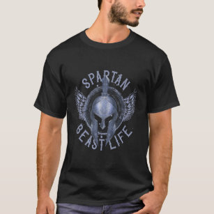Spartan Beast Life Gladiator Helmet Sparta Workout T-Shirt