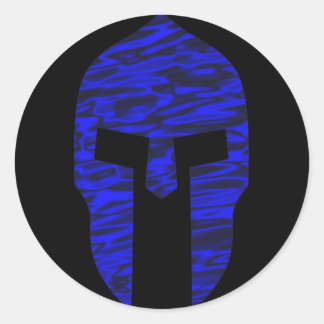 Spartan Blue  Classic Round Sticker