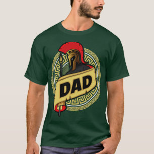 Spartan Dad Super Hero Warrior Father Funny Awesom T-Shirt