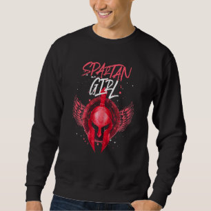 Spartan Girl Gym Sparta Helmet Woman Workout Warri Sweatshirt