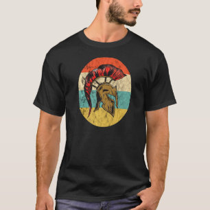 Spartan Gladiator Helmet Retro Sunset Sparta Soldi T-Shirt