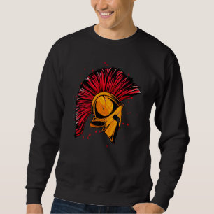 Spartan Helmet Golden Sparta Gladiator Warrior Gym Sweatshirt