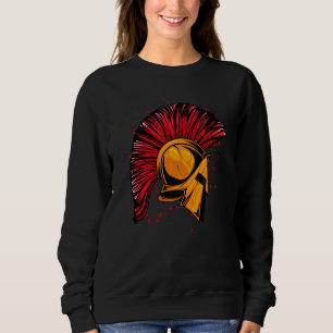 Spartan Helmet Golden Sparta Gladiator Warrior Gym Sweatshirt