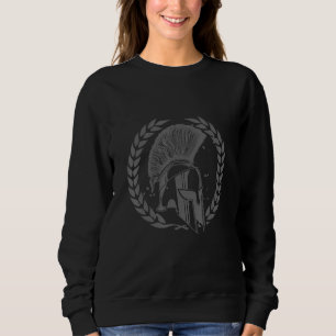 Spartan Helmet Greek Gladiator Warrior Workout Sym Sweatshirt