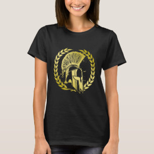 Spartan Helmet Greek Warrior Gold Gladiator Worko T-Shirt
