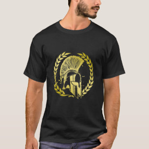 Spartan Helmet Greek Warrior Gold Gladiator Worko T-Shirt