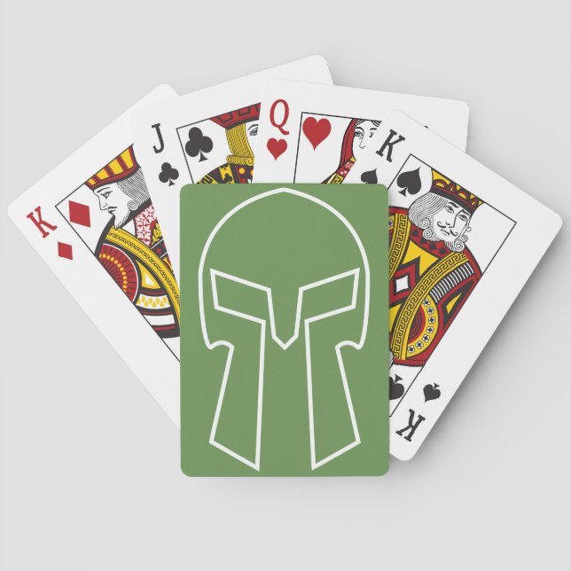 Spartan Helmet - Playing Cards, Standard Index fac Cards (Back)