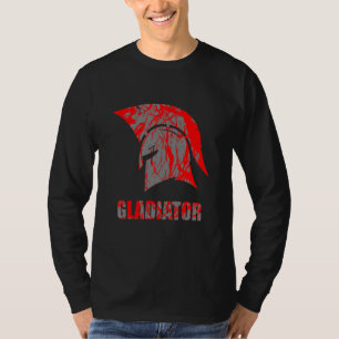 Spartan Helmet Red Gladiator Helmet Beast On Gym F T-Shirt