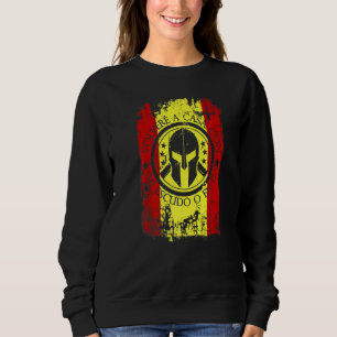 Spartan Helmet Spain Flag Sparta Come Home With My Sweatshirt